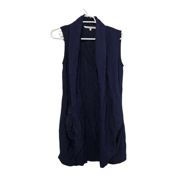 Rachel Rachel Roy Navy Draped Sleeveless Pocket Dress Size 6 - Picture 1 of 6